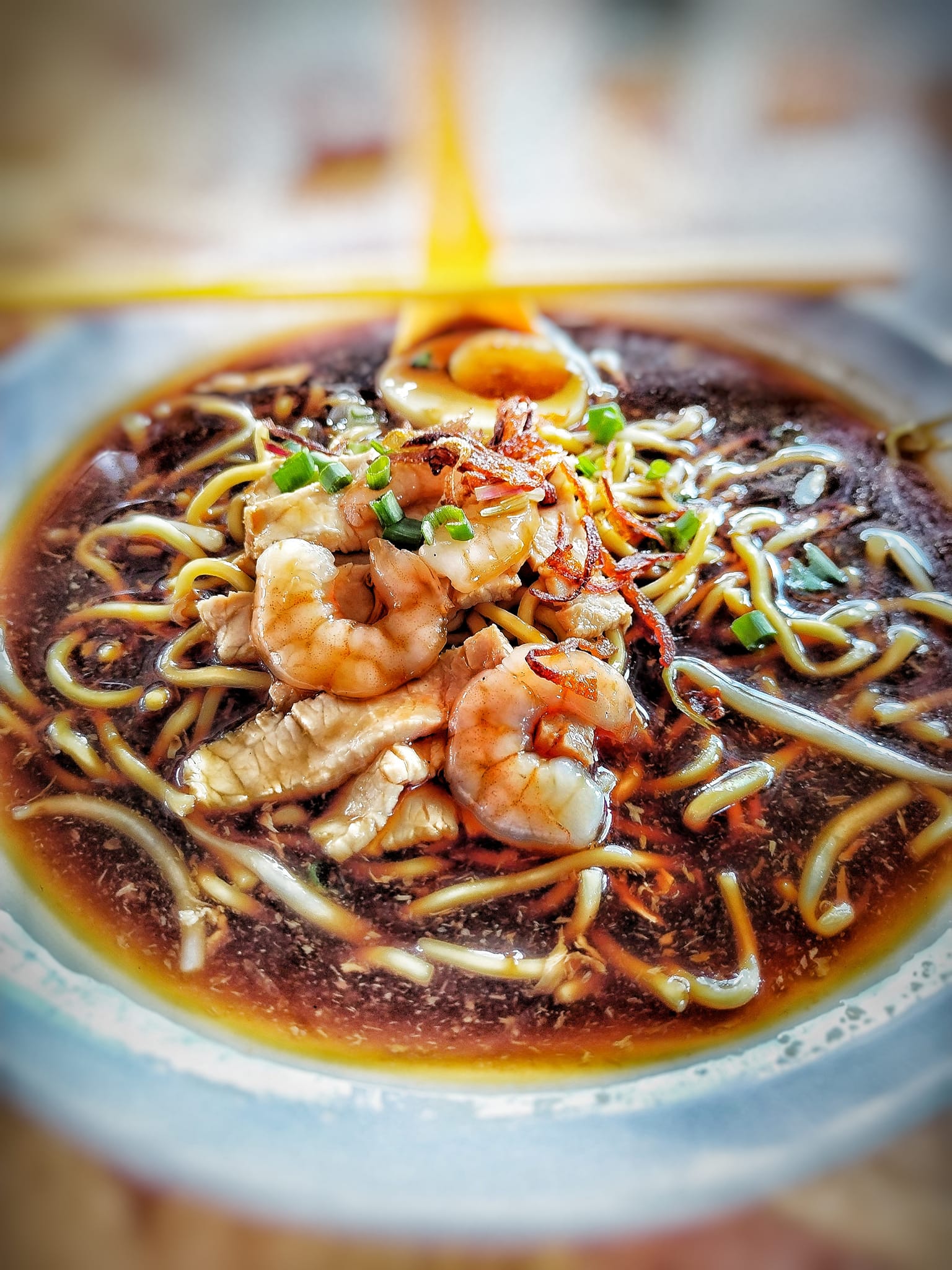 Prawns an noodle soup